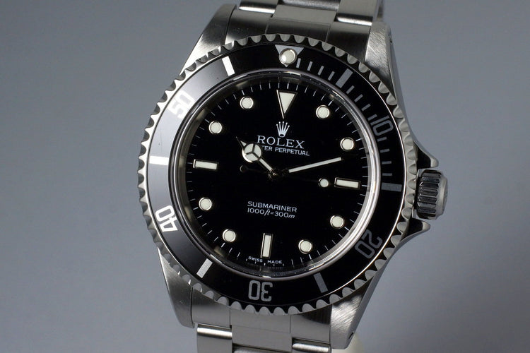 2001 Rolex Submariner 14060M with Box and Papers