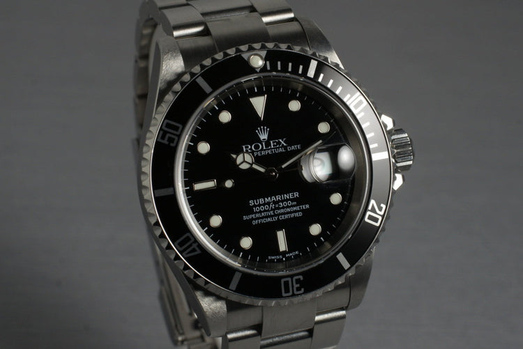 2005 Rolex Submariner 16610 with Box and Papers
