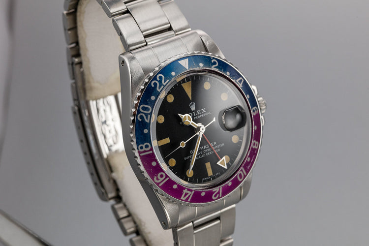 1972 Rolex GMT-Master 1675 "Fuchsia" with Box and Papers