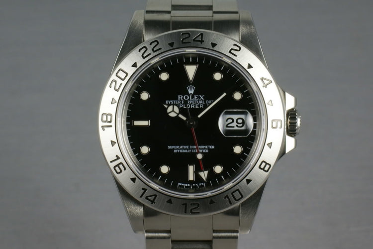 Rolex Explorer II Ref: 16570 Black Dial with Service Papers