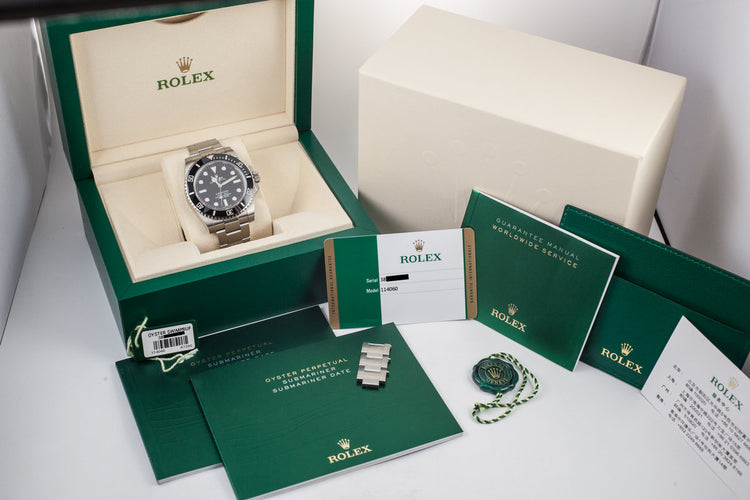 2015 Rolex Submariner 114060 with Box and Papers