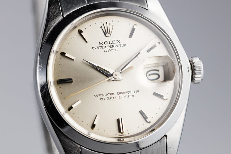 1964 Rolex Date 1500 Silver Dial