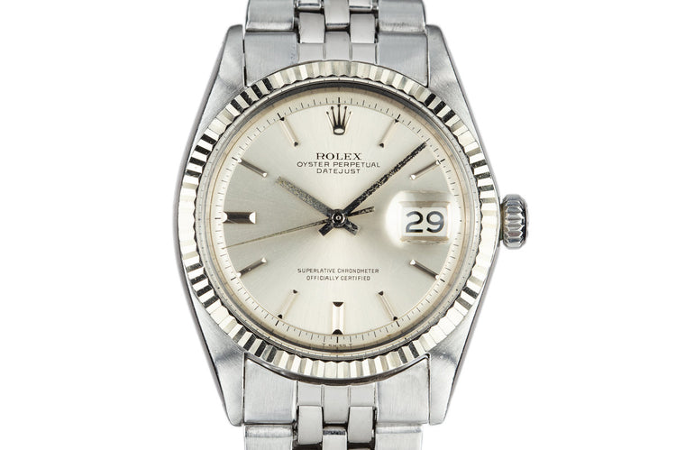 1968 Rolex DateJust 1601 with No Lume Silver Dial