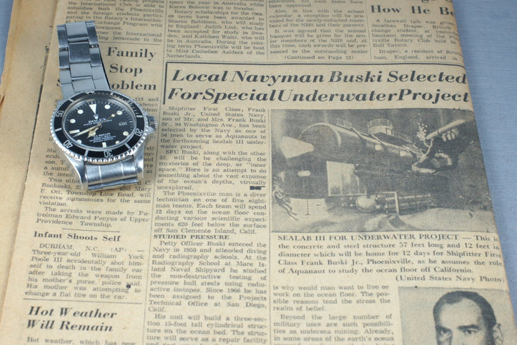 1978 Rolex Sea Dweller 1665 with connection to Sealab III