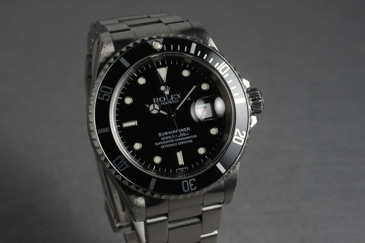 1997 Rolex Submariner 16610 Box and Papers