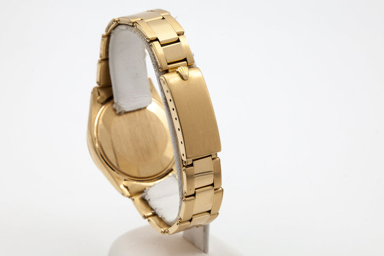 1971 Rolex Yellow Gold Oyster Perpetual 1005 Gold Mosaic Dial