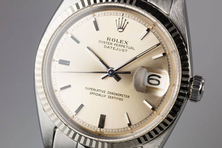1963 Rolex DateJust 1601 SWISS Only Silver Dial with Papers