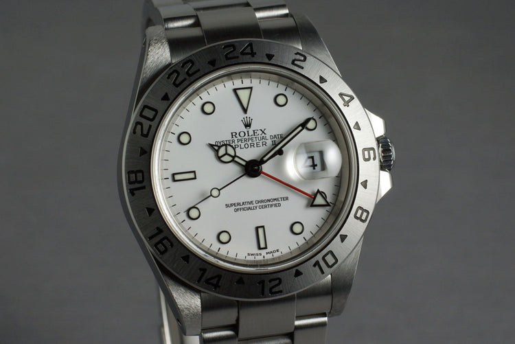 2002 Rolex Explorer II 16570 White Dial with Box and Papers