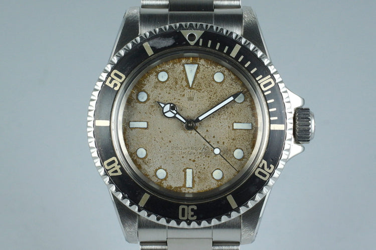 1964 Rolex Submariner 5513 Tropical Glossy Gilt Meters First Dial