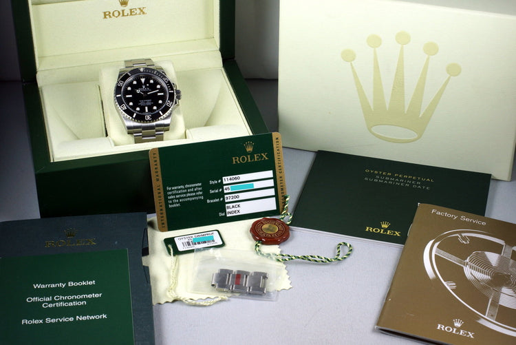 2013 Rolex Submariner 114060 with Box and Papers