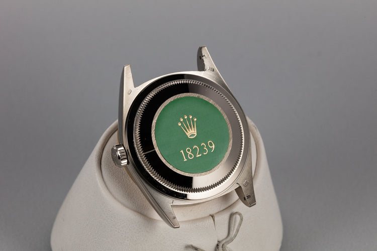 1995 Rolex Day-Date 18239 Tridor President with No Lume Salmon Diamond Dial