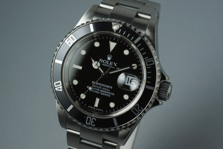 2007 Rolex Submariner 16610 with Box and Papers