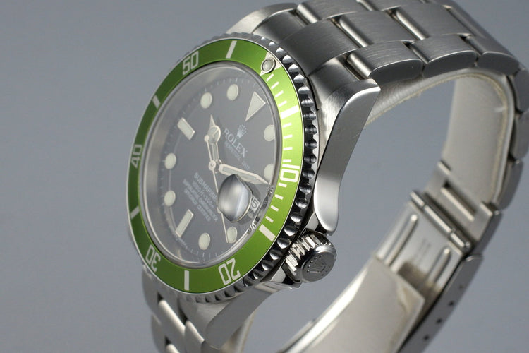 2006 Rolex Green Submariner 16610LV