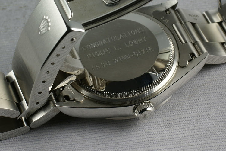 1993 Rolex Air-King 14000 Winn Dixie safe driver award watch B/P