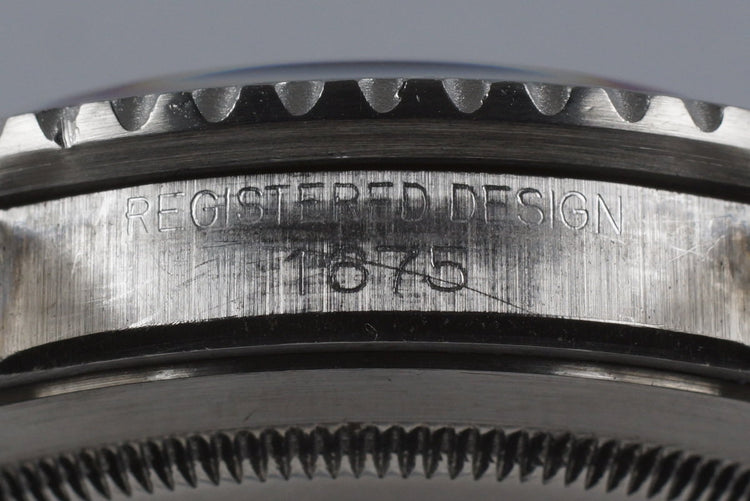 1967 Rolex GMT 1675 Mark I Dial and Fuchsia Insert with Box and Papers