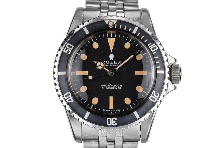 1970 Rolex Submariner 5513 with Kissing 40 Insert