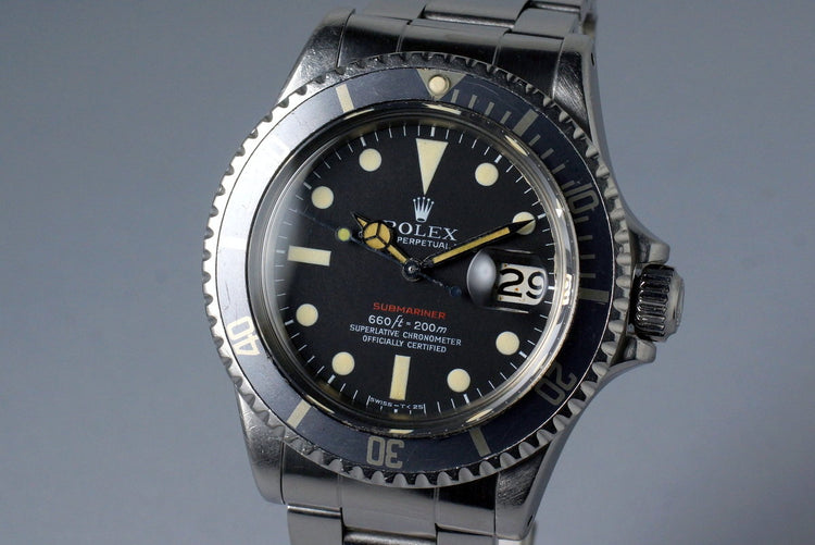 1970 Rolex Red Submariner 1680 Mark V Dial with RSC Papers