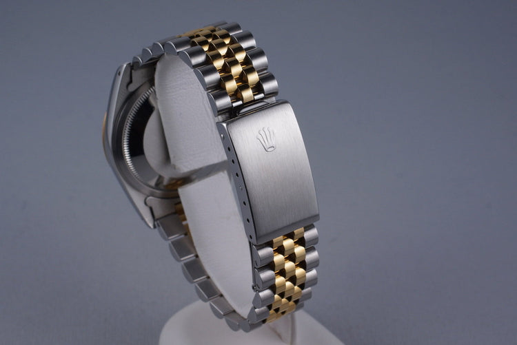 1991 Rolex Two Tone DateJust 16233 Blue Arabic Dial