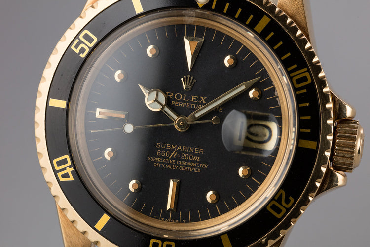 1978 Rolex 18K YG Submariner 1680 with Black Nipple Dial