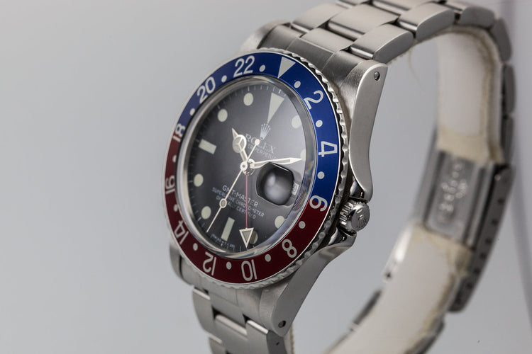 1981 Rolex GMT-Master 16750 Matte Dial with Pepsi Bezel Insert