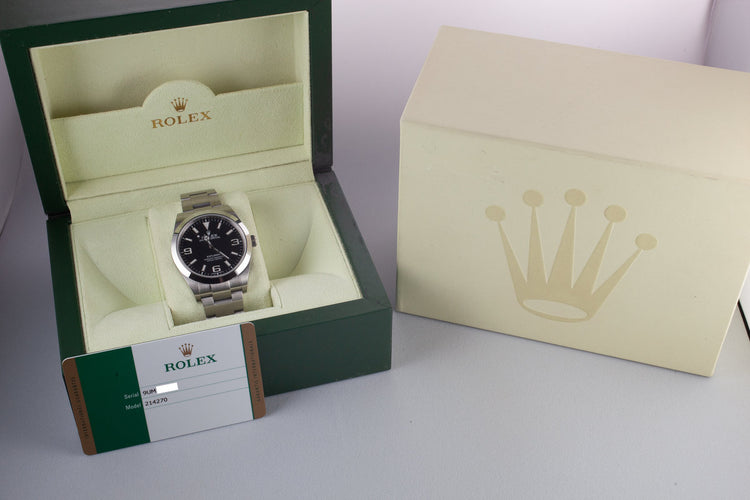2017 Rolex 40mm Explorer 214270 with Box and Papers