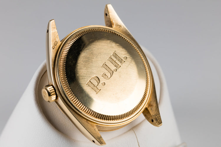 1980 Rolex 14K YG Date 1503 Silver Dial with Box