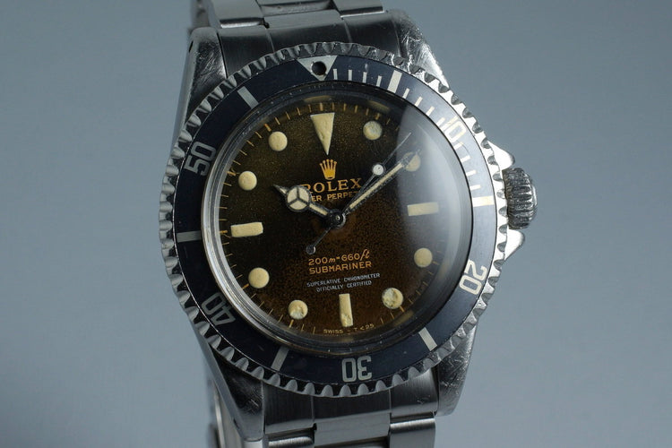 1965 Rolex Submariner 5512 with Tropical Glossy Gilt 4 Line Dial