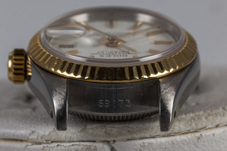 1985 Rolex Ladies DateJust 69173 White Dial with Box and Papers