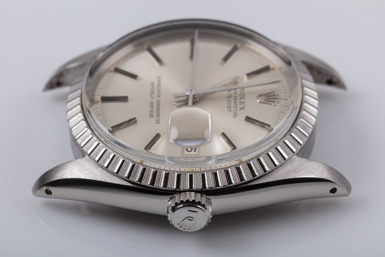 1976 Rolex Stainless Steel 1603 Datejust Silver Dial Creamy Lume Plots