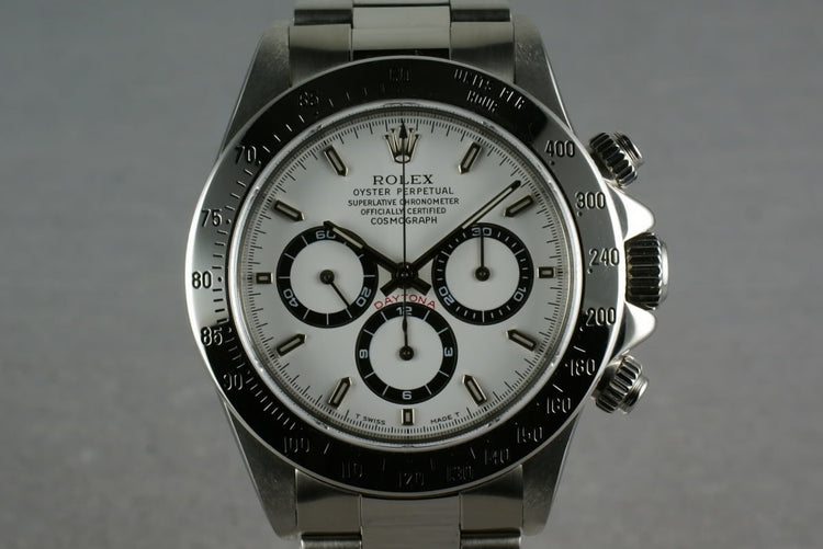 Rolex SS Zenith Daytona 16520 Box and Papers and RSC service papers