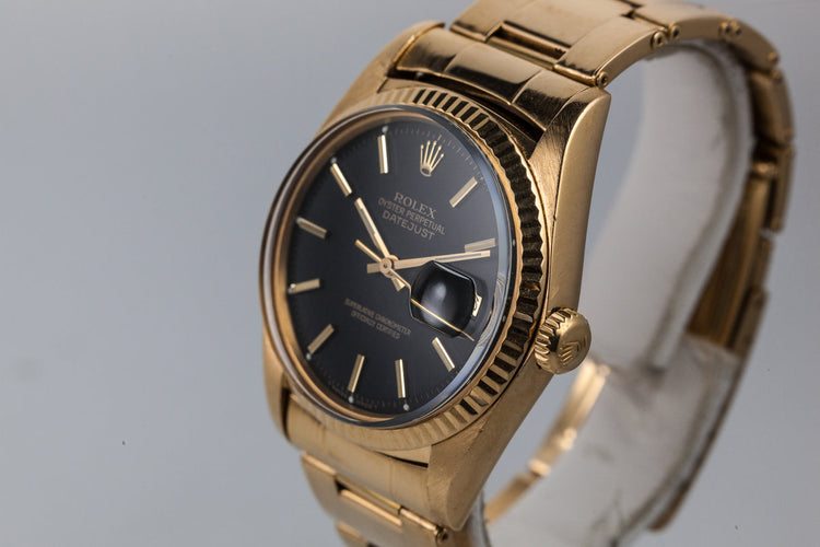 1977 Rolex 18K DateJust 1601 with 18K Oyster Bracelet
