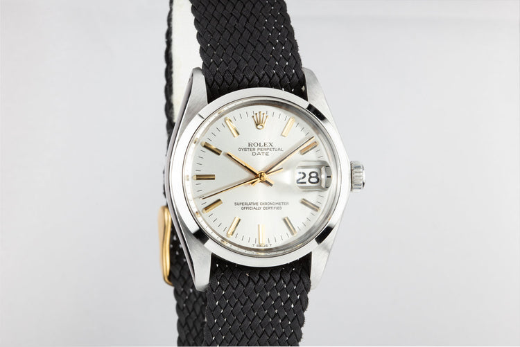 1978 Rolex Date 1500 Silver Dial with Gold Markers