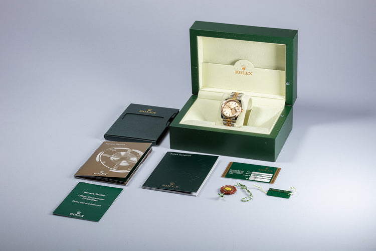 2008 Rolex DateJust 18K/ST116233 Champagne Index Dial with Box & Card