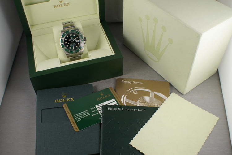 2008 Ceramic Rolex GREEN Submariner 116610V Box and Papers