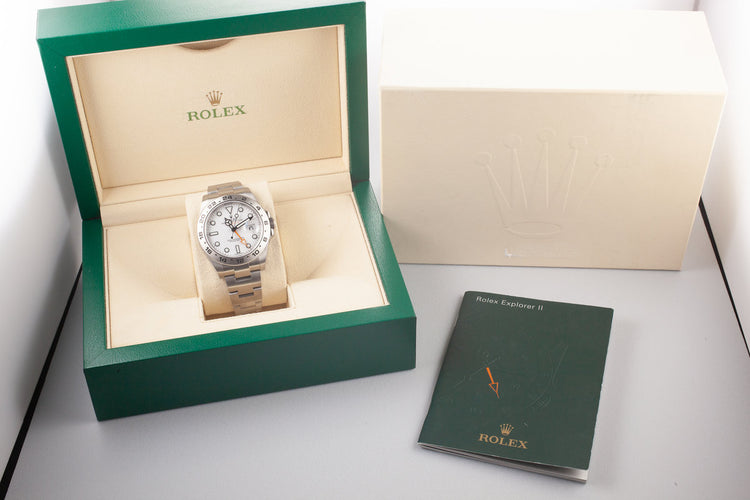 2017 Rolex Explorer II 216570 White Dial with Box