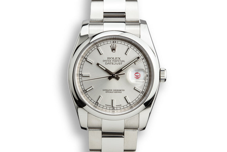 2007 Rolex DateJust 116200 Silver Dial