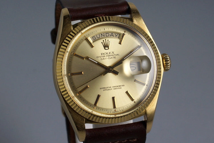 1972 Rolex YG Day-Date 1803 Champagne Sigma Dial