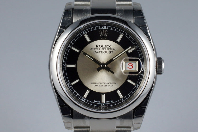 2015 Rolex Datejust 116200 Tuxedo Dial MINT