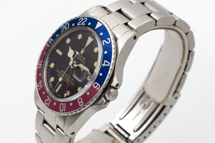 1965 Rolex GMT 1675 Black Gilt Dial