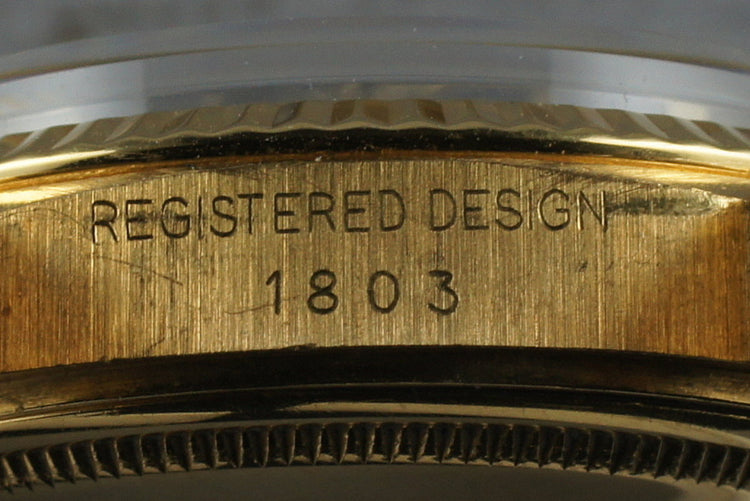 Rolex Vintage 18K YG President: Ref 1803 with Blue Dial