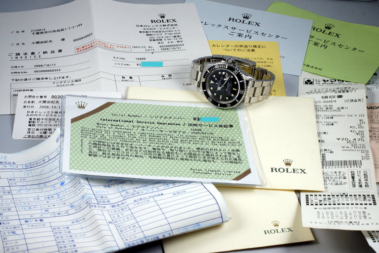 1988 Rolex Submariner 168000 with RSC Papers