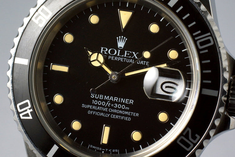 1986 Rolex Submariner 16800 with Box and Papers