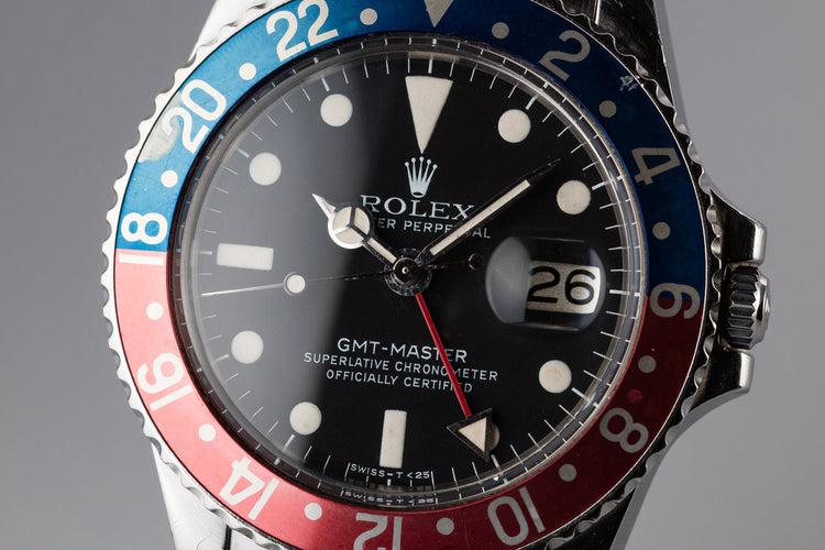 1977 Rolex GMT-Master 1675 "Pepsi" with Box, Papers, and Service Papers