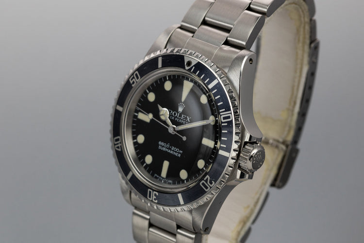 1978 Rolex Submariner 5513 with Mark 1 Maxi Dial and Box and Papers
