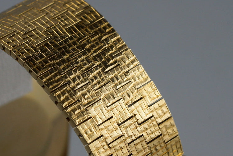 1966 Rolex 18K YG Date 1508 with Rare Brick Style Bracelet