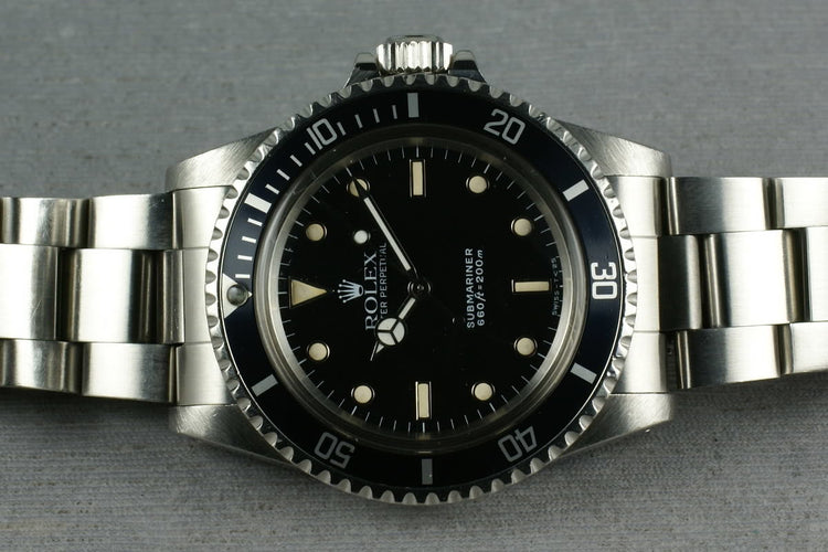 Rolex Submariner Dial 5513 WG surrounds with sales receipt and box