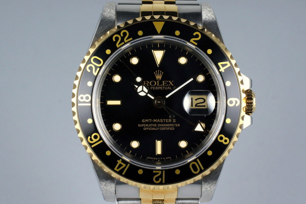 1989 Rolex Two Tone GMT II 16713 with Box and Papers