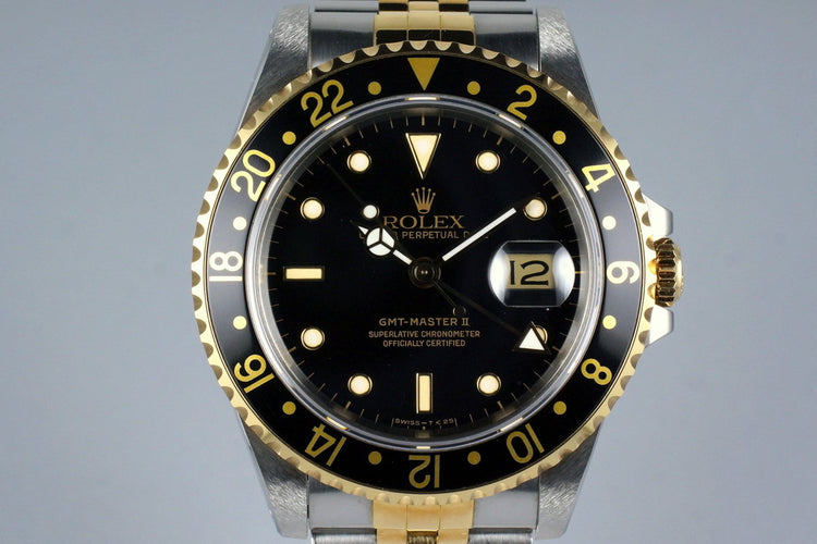 1989 Rolex Two Tone GMT II 16713 with Box and Papers