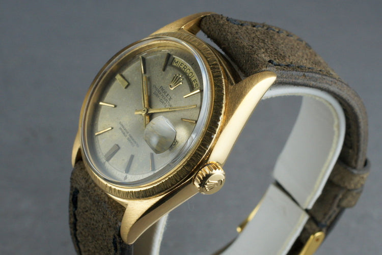 1968 Rolex 18K YG Bark President 1807