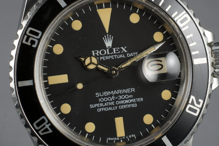 1980 Rolex Submariner 16800 with Box and Papers